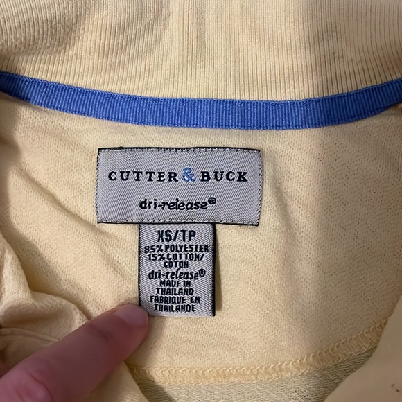 Cutter and Buck Yellow Polo Golf Tee Extra Small - Picture 3 of 5